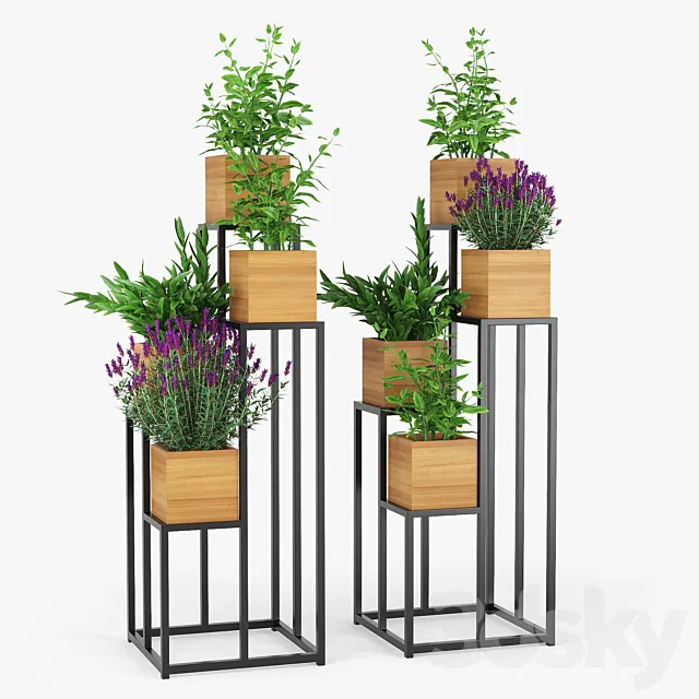Quadrant plant stand 3DModel Quadrant plant stand 3DModel