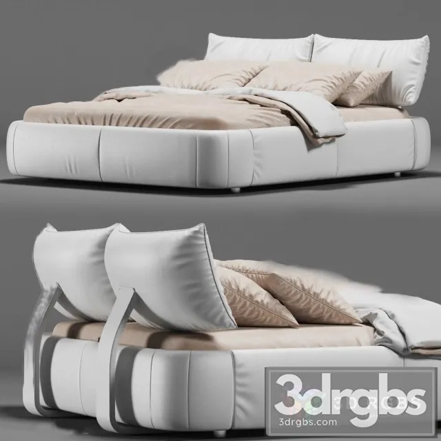 Quaela Fabric White Bed 3D Model Download Quaela Fabric White Bed 3D Model Download