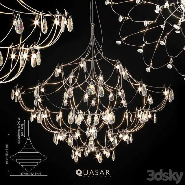 Quasar Crystal Galaxy 3D Model