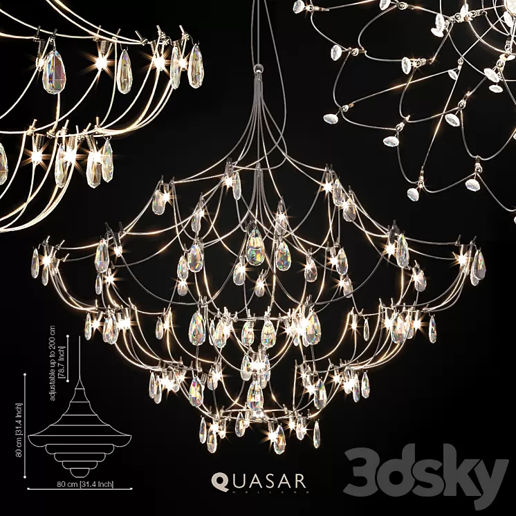 Quasar Crystal Galaxy 3D Model