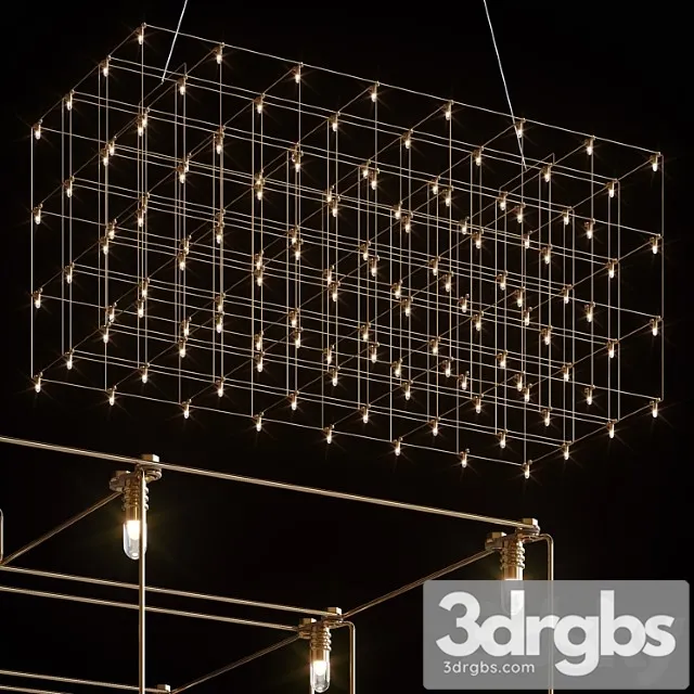 Quasar Universe Square Triple Suspension Lamp 87 5 Cm 3D Model Download