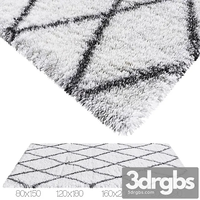 Quattro rug bone-gray 3D Model Download