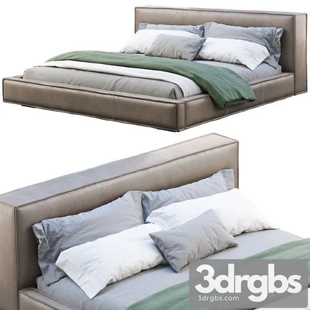 Queen loft leather bed 2 2 3D Model Download Queen loft leather bed 2 2 3D Model Download