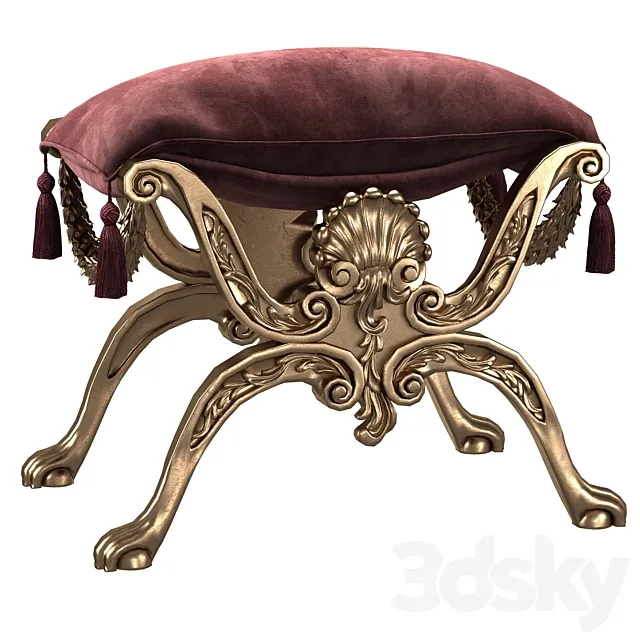 queen pouf 3DModel queen pouf 3DModel