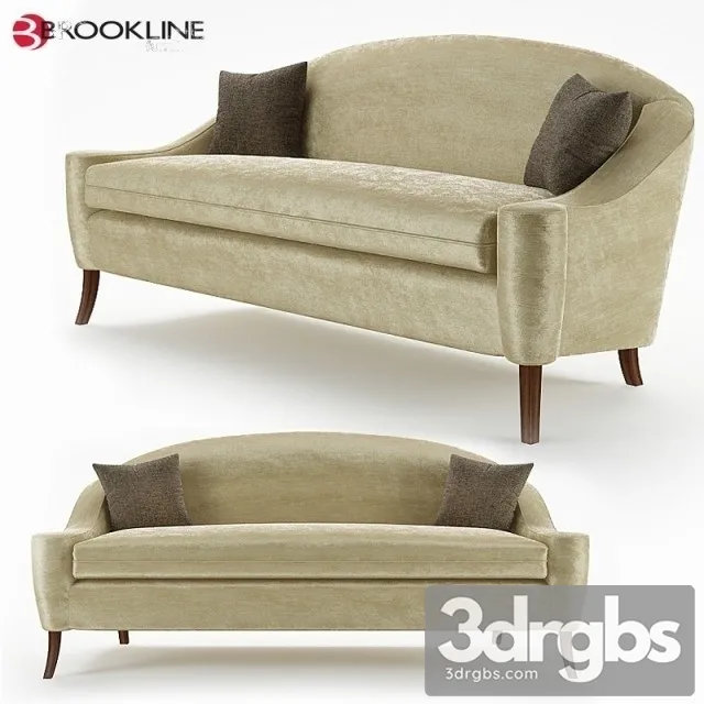Queen Sofa 01 3D Model Download