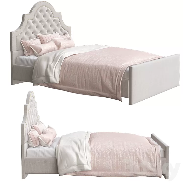 QueenFull Ojai Upholstered Headboard 3D Model Free Download QueenFull Ojai Upholstered Headboard 3D Model Free Download