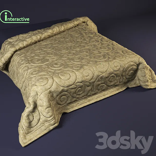 Quilted bedspread 3DModel