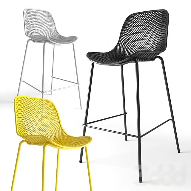 Quinby by Julia Grup bar chair 3D Model