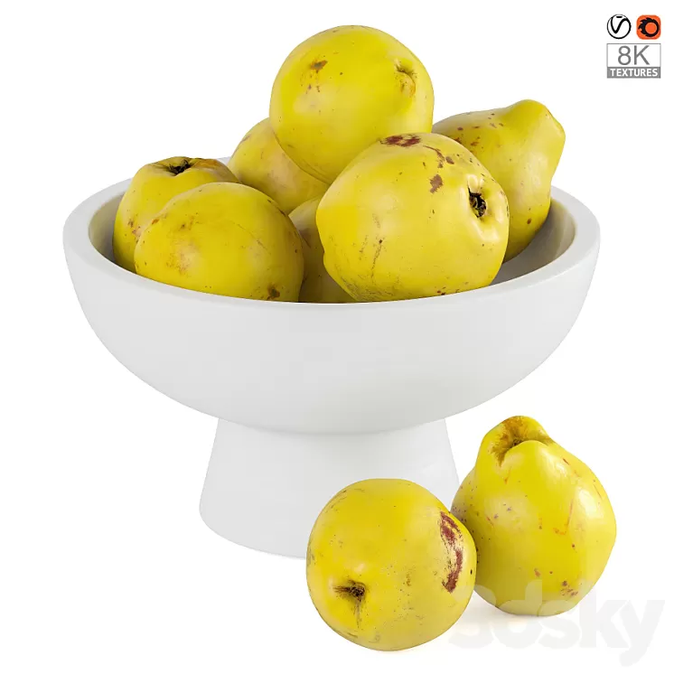 Quinces in a vase 3D Model