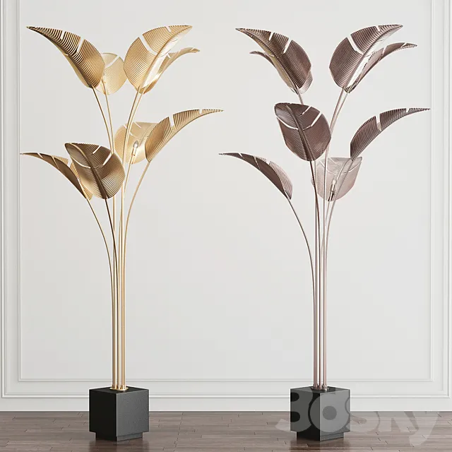 Quindici Floor Lamp by Uttermost 3D Model Quindici Floor Lamp by Uttermost 3D Model