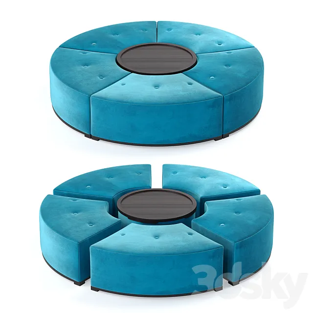 Quinto Footstool 3D Model Quinto Footstool 3D Model