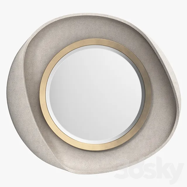 R & Y Augousti – Petal mirror in cream shagreen 3DModel R & Y Augousti – Petal mirror in cream shagreen 3DModel