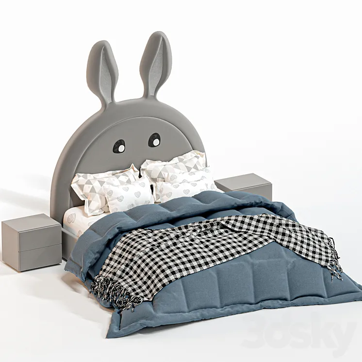 Rabbit bed 3D Model Free Download