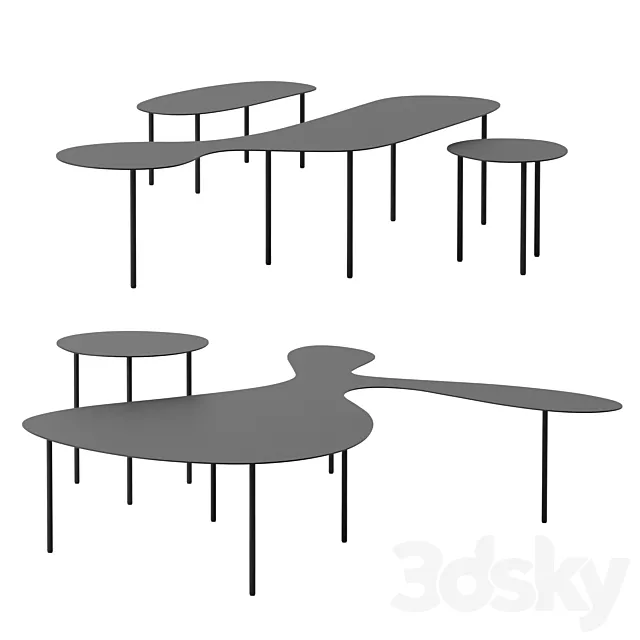 Rabbit coffee tables by Living Divani 3DModel