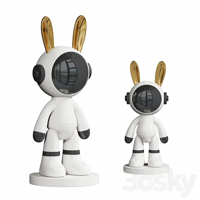 Rabbit Handicraft Decoration Sculpture 3DModel