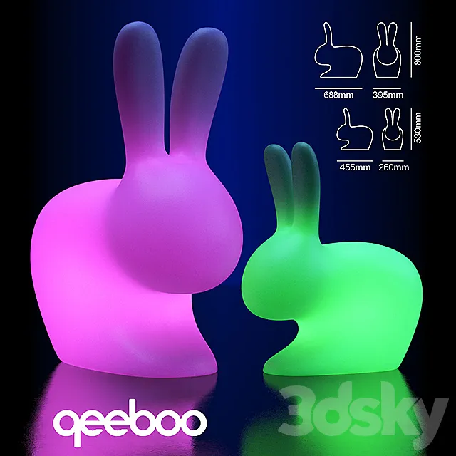 Rabbit Lamp _ Chair 3DModel Rabbit Lamp _ Chair 3DModel