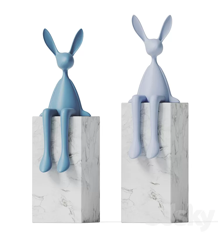 Rabbit Sculpture 3D Model Free Download