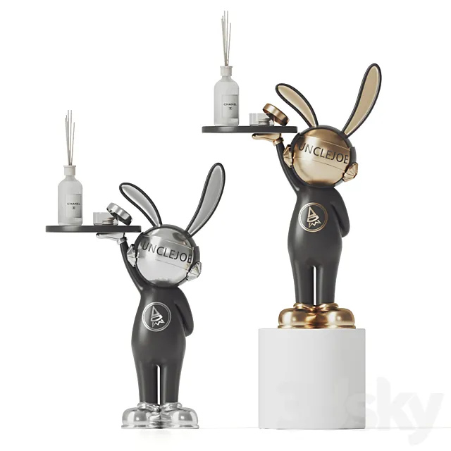 Rabbit sculpture shelving 3DModel Rabbit sculpture shelving 3DModel