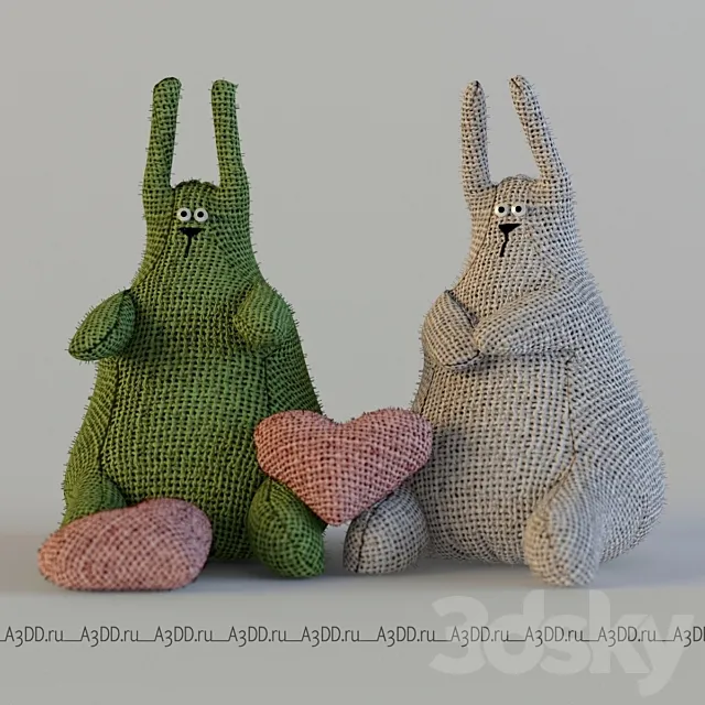 Rabbits 3D Model Rabbits 3D Model
