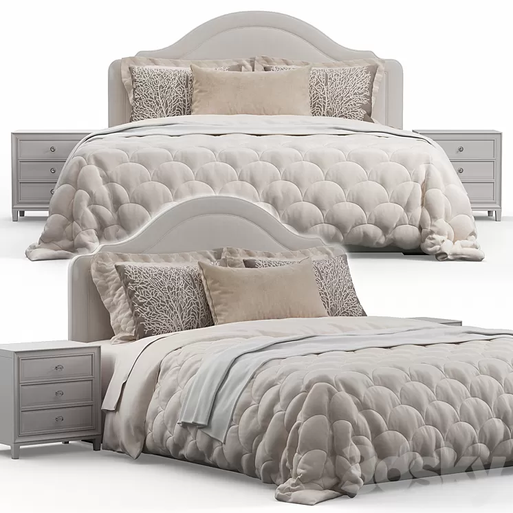 Rabin Qween Headboard Bed 3D Model