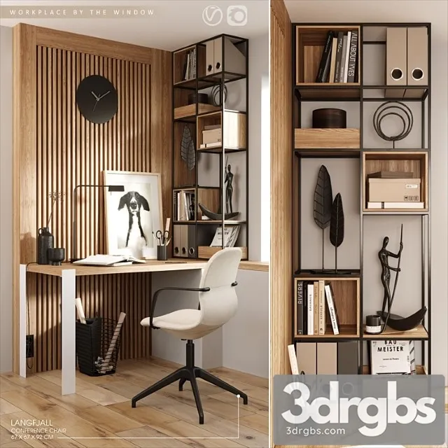 Rabochee Mesto U Okna 3D Model Download