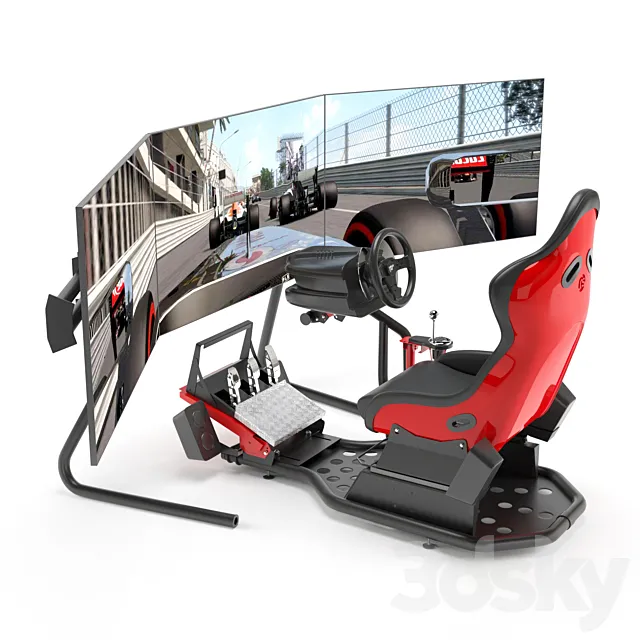 Racing game simulator 3D Model Racing game simulator 3D Model