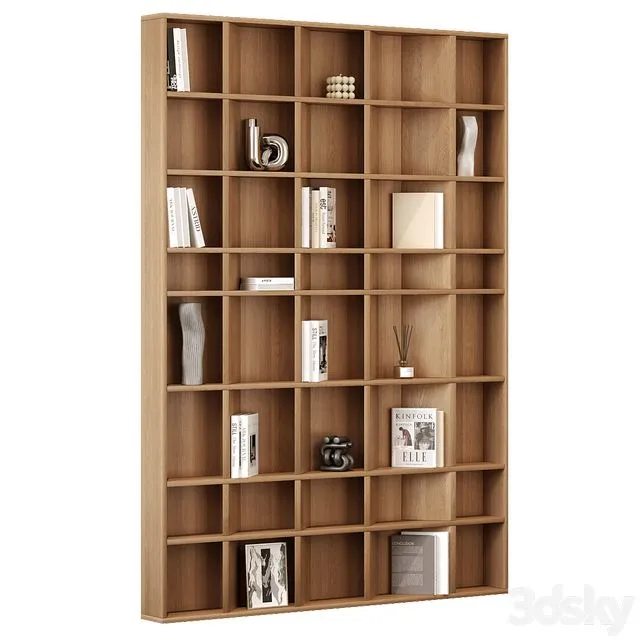 Rack 45 Yaratam in three colors with decor 3D Model