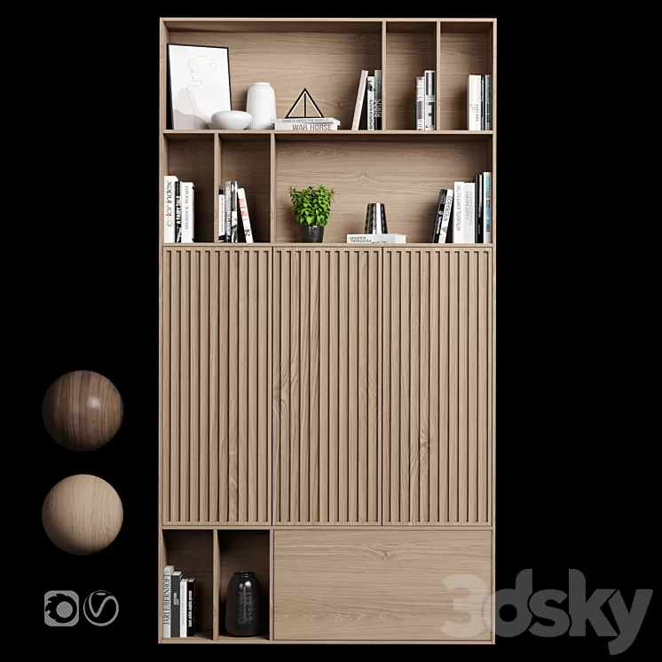 Rack and Bookcase 019 3D Model Free Download Rack and Bookcase 019 3D Model Free Download