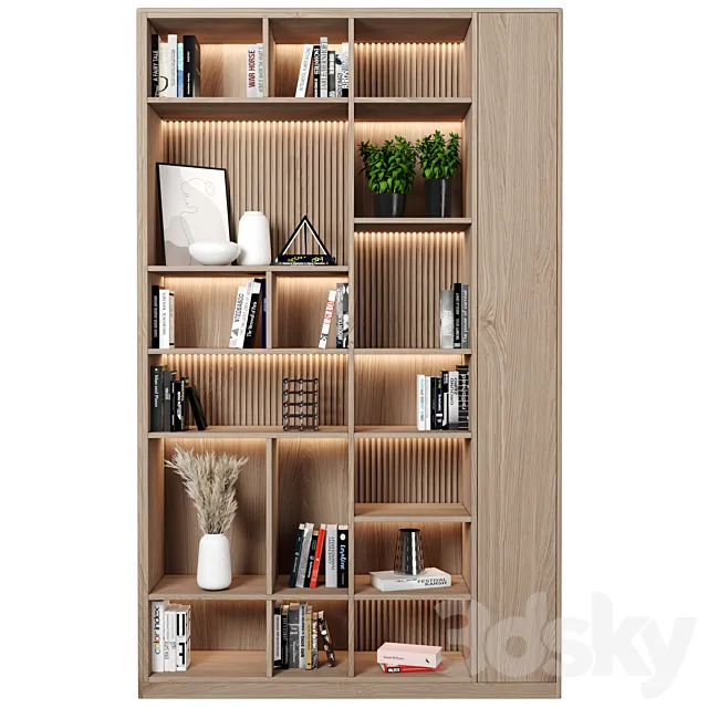 Rack and Bookcase 125 3D Model Rack and Bookcase 125 3D Model