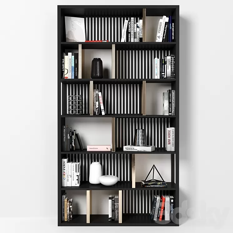 Rack and Bookcase 3D Model Free Download
