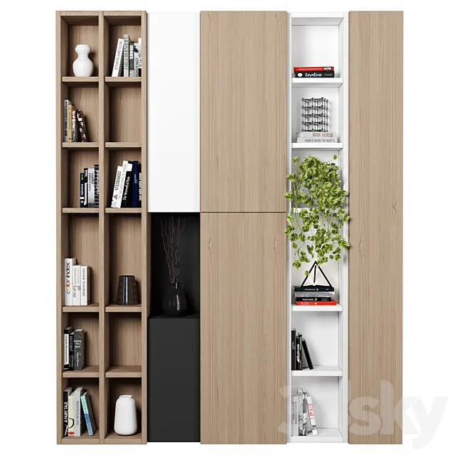 Rack and Bookcase 3D Model