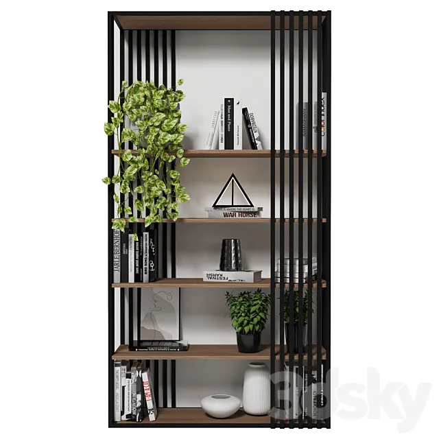 Rack and Bookcase 90 3D Model