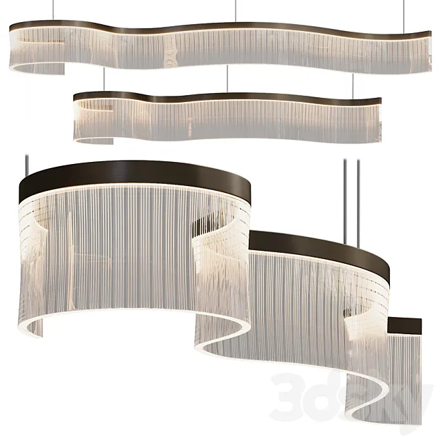 Rack and pinion in line lamp DANELIUS LONG 3D Model