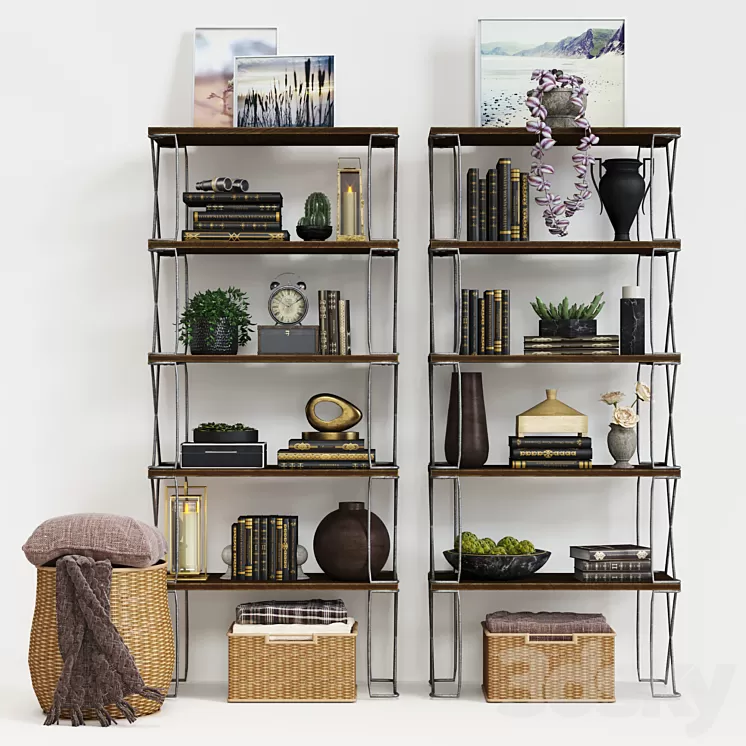 Rack Dublin Pottery Barn 3D Model Rack Dublin Pottery Barn 3D Model