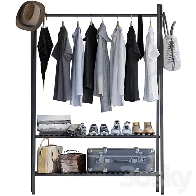 Rack for clothes 3D Model