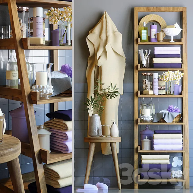 Rack in the bathroom 3 3DModel Rack in the bathroom 3 3DModel