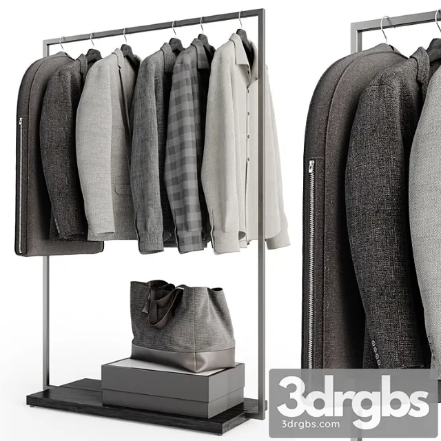 Rack with clothes 01 Rack with clothes 01