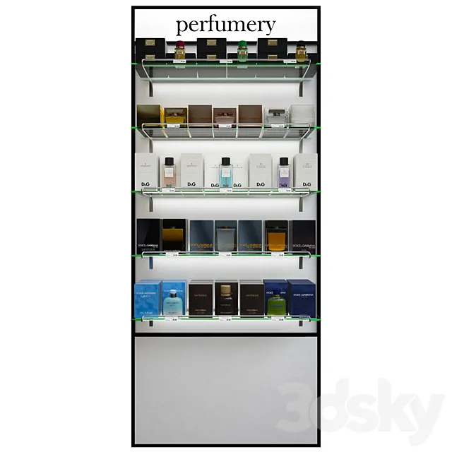 Rack with perfumery Dolce & Gabbana 3D Model