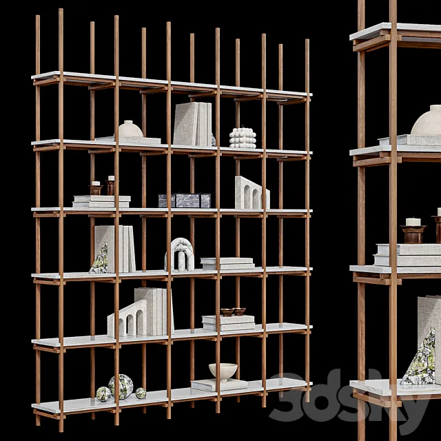 Rack_02 with decor 3D Model