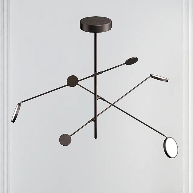 Radar 75-Watt Equivalence Integrated LED Black Pendant 3D Model Radar 75-Watt Equivalence Integrated LED Black Pendant 3D Model