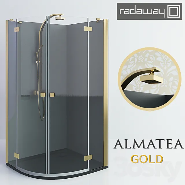 Radaway Almatea Gold 3DModel Radaway Almatea Gold 3DModel