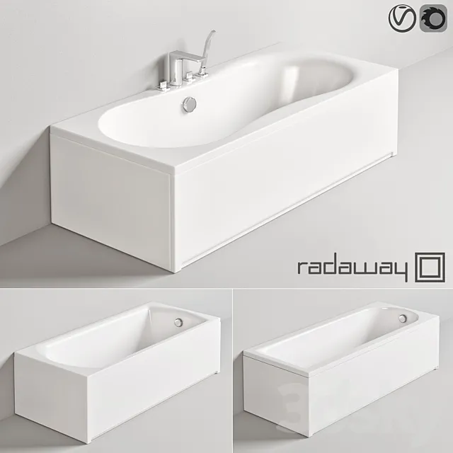 Radaway baths Set 2 + Steinberg bath _ shower mixer 3D Model