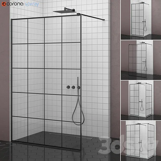 Radaway Showers | Modo New Black Factory 3DModel Radaway Showers | Modo New Black Factory 3DModel