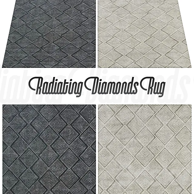 Radiating Diamonds Rug 3D Model Radiating Diamonds Rug 3D Model