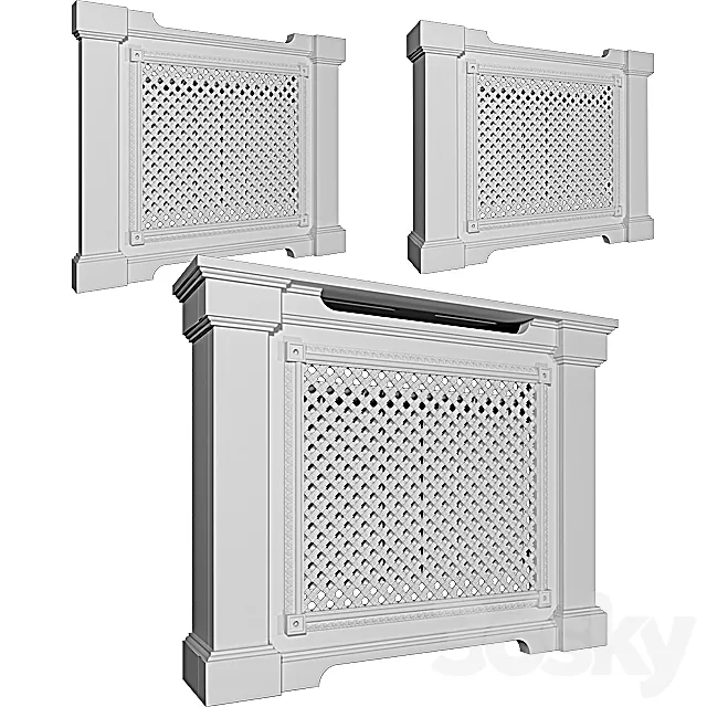 Radiator screen with grating Dikart 3DModel