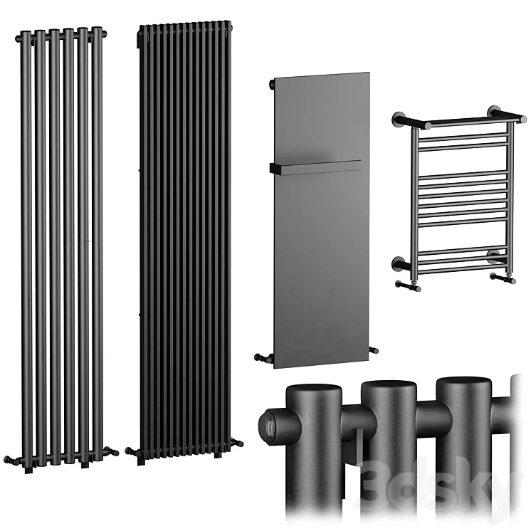 Radiators Lusso set 3D Model