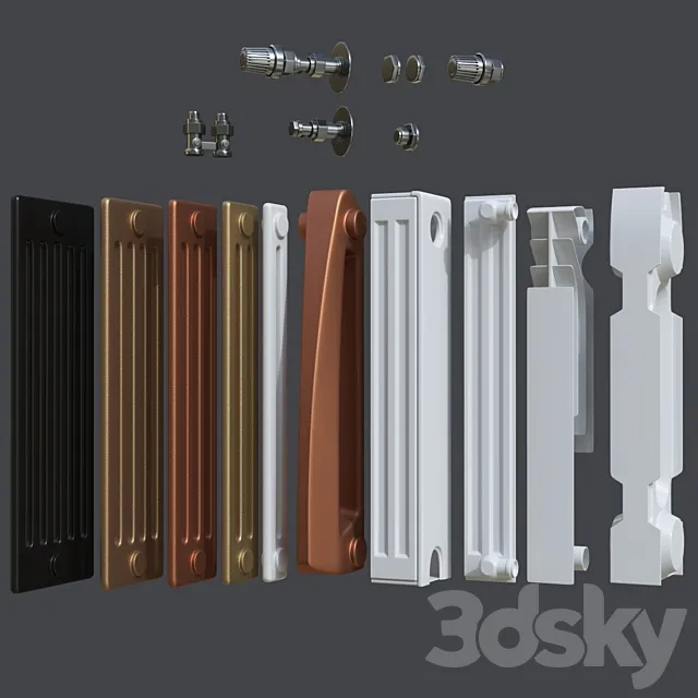 Radiators. Set 2. 3D Model