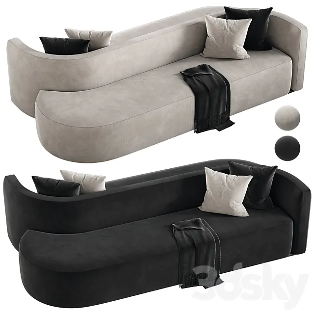 Radius Chaise Sofa 3DModel Radius Chaise Sofa 3DModel