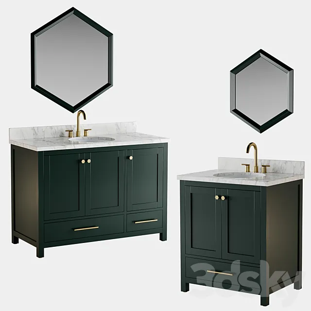 Radke Mahogany Vanity 3D Model Radke Mahogany Vanity 3D Model