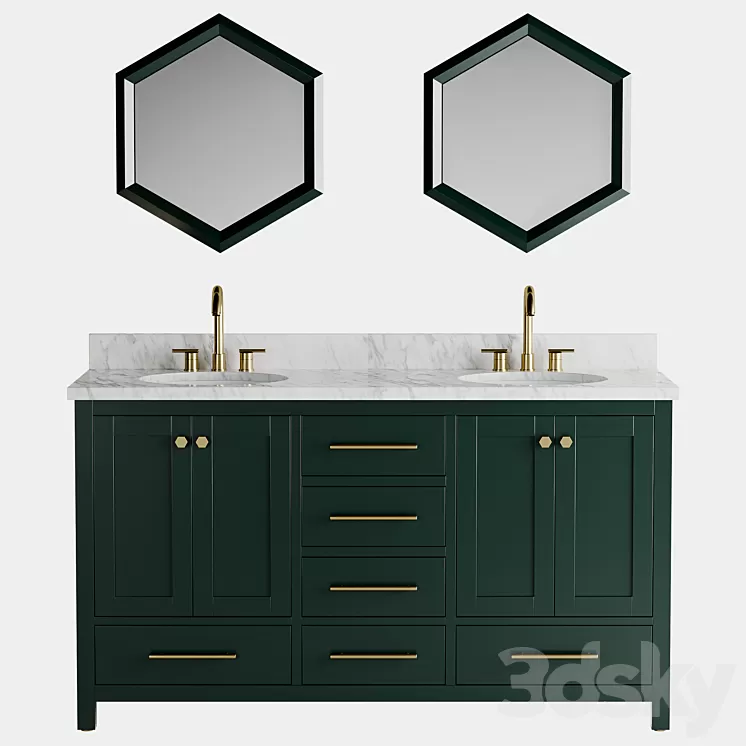Radke Mahogany Vanity 3D Model Radke Mahogany Vanity 3D Model